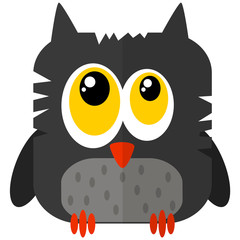 Funny cartoon owl