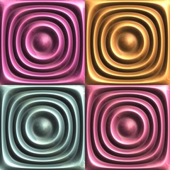  3D render seamless polished pattern background tile