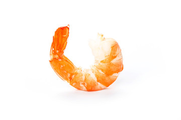 shrimps on a white background