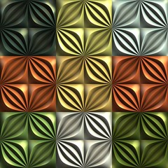  3D render seamless polished pattern background tile