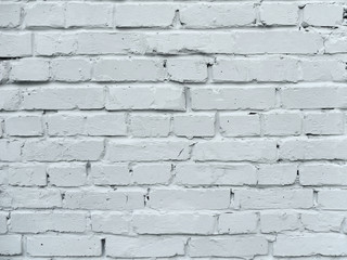 Rough white painted brick wall   