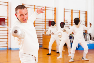 man fencer practicing effective fencing techniques