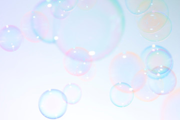 Beautiful colorful soap bubbles background