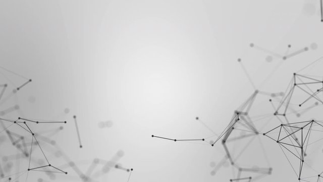 Abstract illustration background motion transformation empty copy space on plexus pattern of future innovation technology digital business with dots line network decentralize communication connection