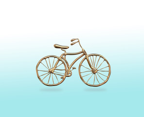 Goldene Farad auf Blauen Hintergrund.