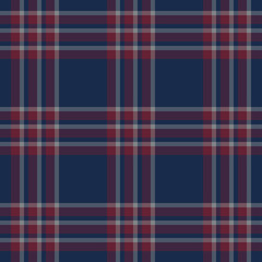 Tartan Seamless Pattern in Blue and Red.