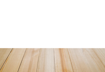 wood table texture on isolate white background