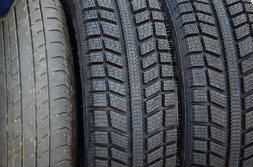 Fototapeta premium tire fitting winter wheel safety