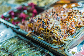 Traditional Vietnamese street food sold in Da Nang night market