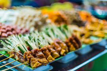 Traditional Vietnamese street food sold in Da Nang night market