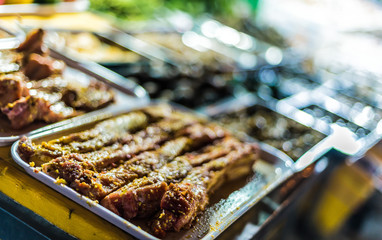 Traditional Vietnamese street food sold in Da Nang night market