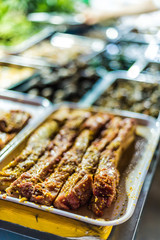 Traditional Vietnamese street food sold in Da Nang night market