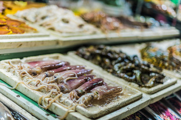 Traditional Vietnamese street food sold in Da Nang night market
