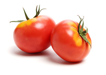 fresh tomato isolated on white background