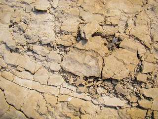 Frozen shattered cement for background.