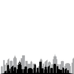 Fototapeta premium Modern city skyline concept vector illustration design 