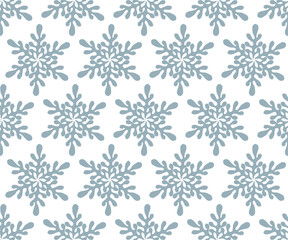 Vector Seamless Pattern with winter snowflakes