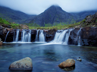 Fototapeta na wymiar Fairy Pools on the Isle of Skye