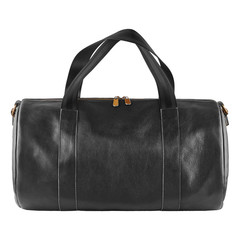 Leathercraft bag isolated on a white background