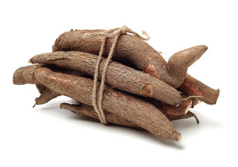 Cassava isolated on a white background