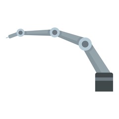 Robot arm icon. Flat illustration of robot arm vector icon for web design