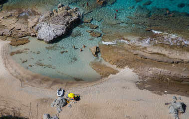 Strandszene am Capo Vaticano