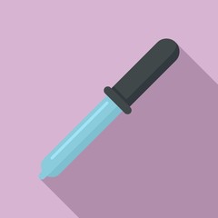 Medical pipette icon. Flat illustration of medical pipette vector icon for web design