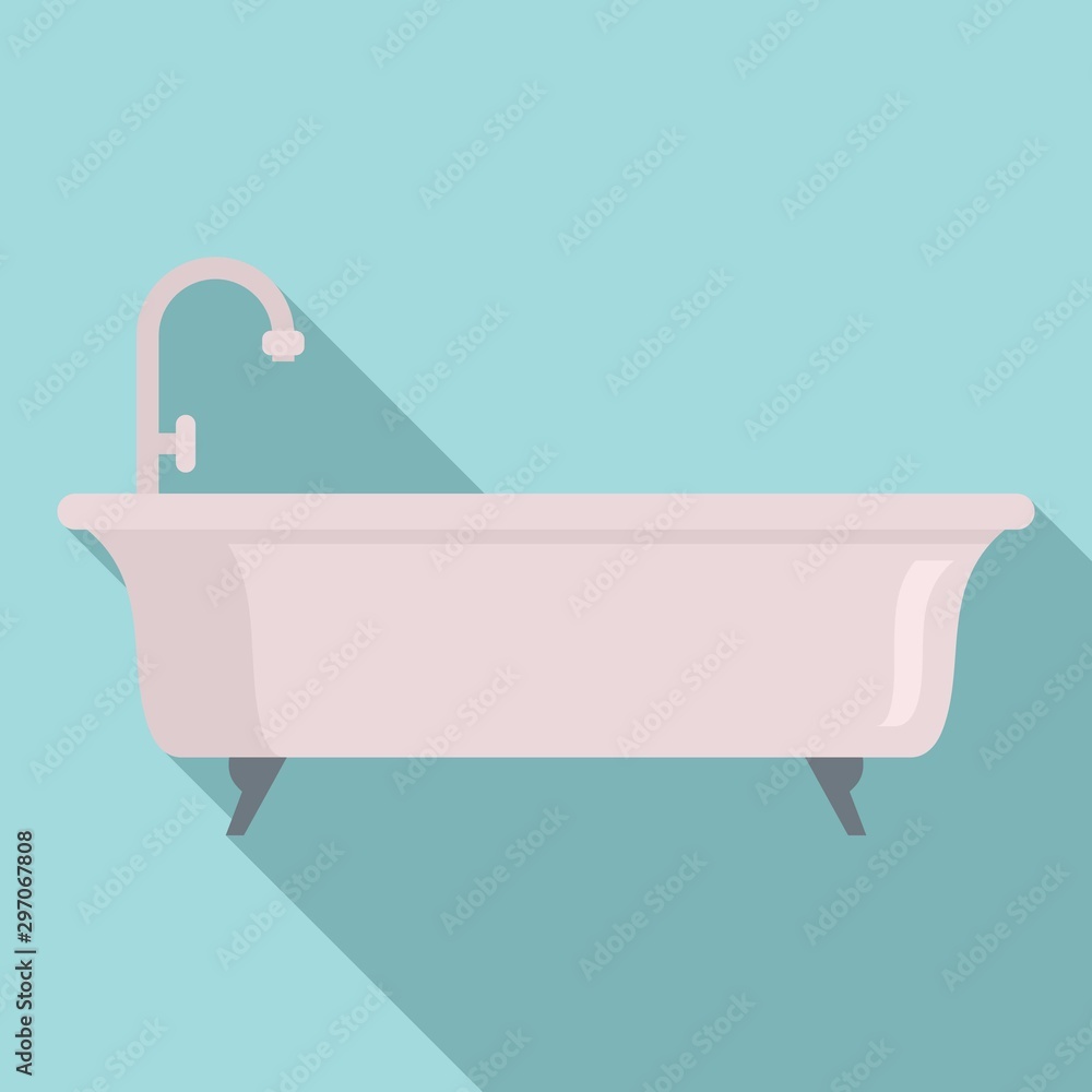 Canvas Prints bathtub icon. flat illustration of bathtub vector icon for web design