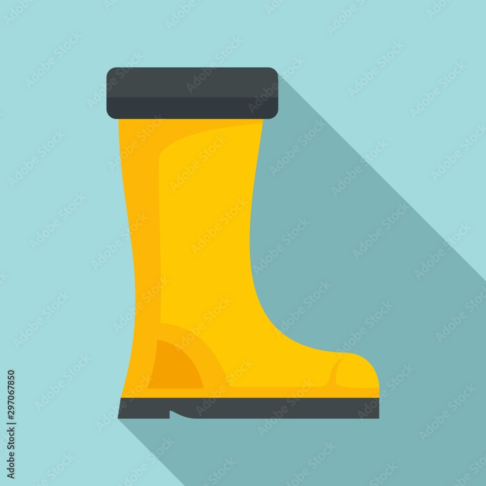 Poster rubber boot icon. flat illustration of rubber boot vector icon for web design