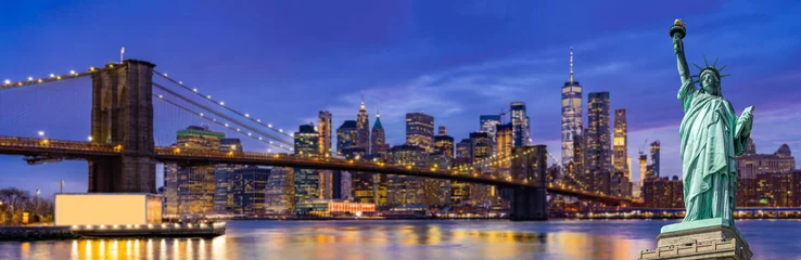 Behangcirkel Brooklyn brug New York © vichie81