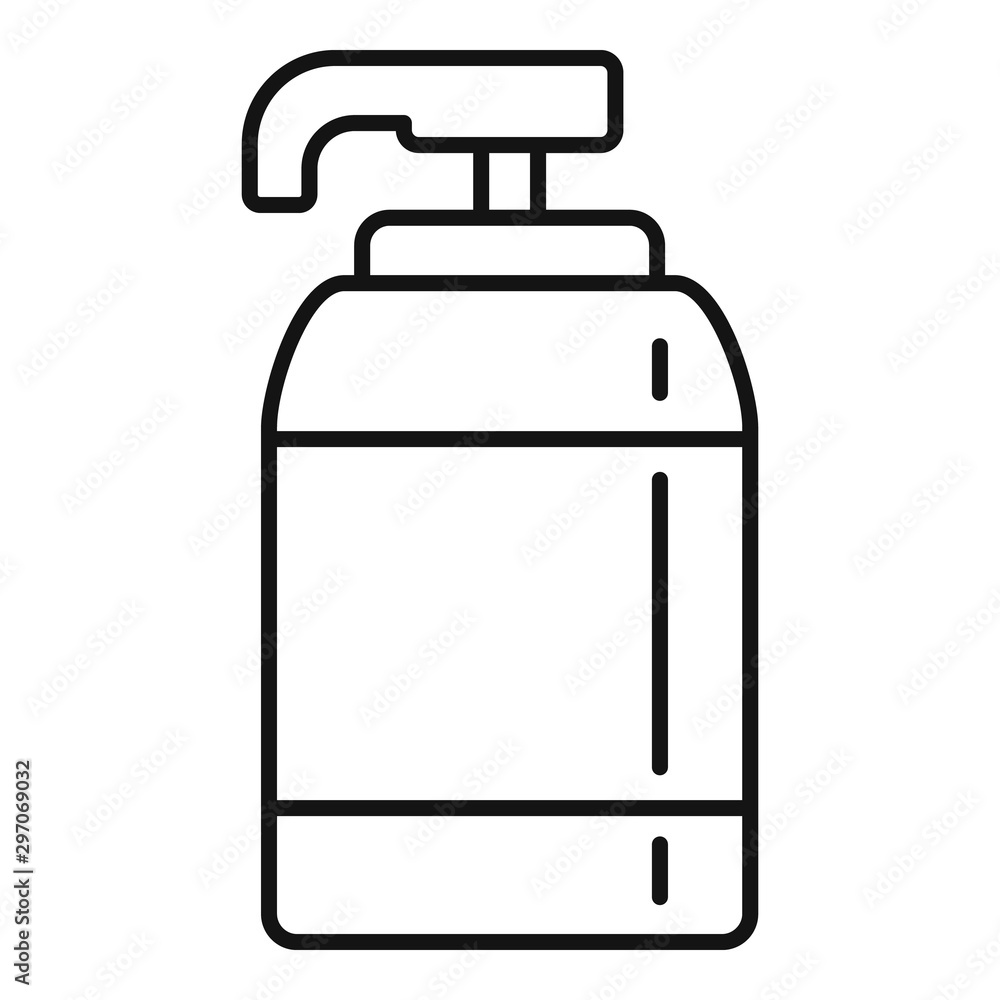 Poster soap dispenser icon. outline soap dispenser vector icon for web design isolated on white background