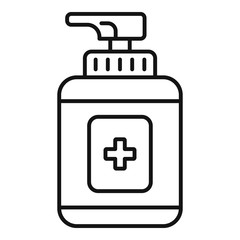 Sanitation dispenser icon. Outline sanitation dispenser vector icon for web design isolated on white background