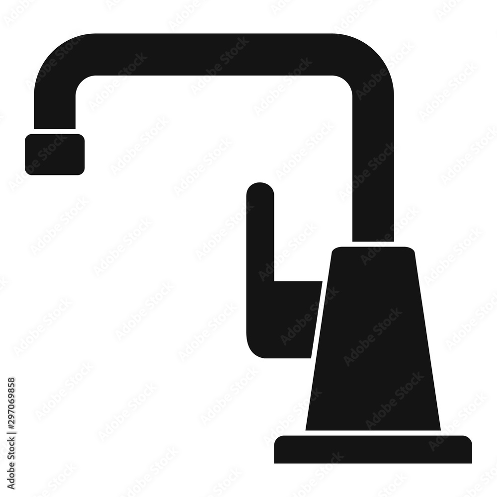 Poster chrome faucet icon. simple illustration of chrome faucet vector icon for web design isolated on whit