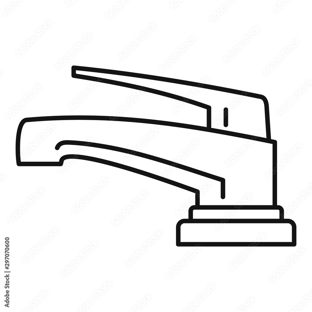 Poster chrome faucet icon. outline chrome faucet vector icon for web design isolated on white background