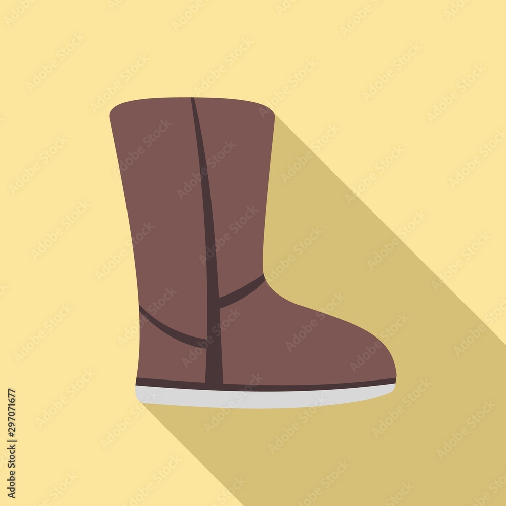 Poster ugg boot icon. flat illustration of ugg boot vector icon for web design