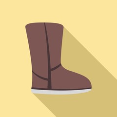 Fototapeta premium Ugg boot icon. Flat illustration of ugg boot vector icon for web design