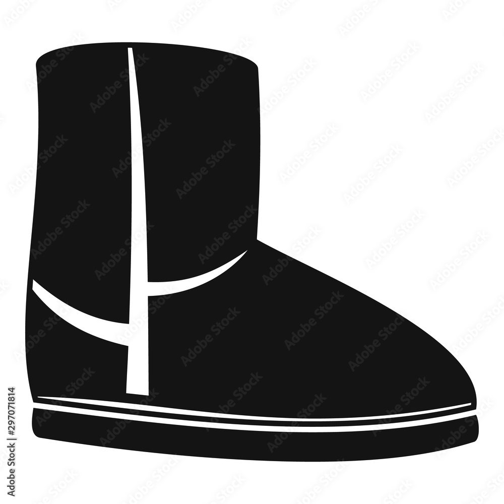 Poster casual ugg boot icon. simple illustration of casual ugg boot vector icon for web design isolated on 