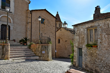 Maranola, Italy, 10/19/2019. Tourist trip in an ancient medieval town