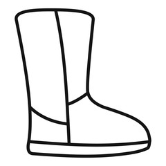 Ugg boot icon. Outline ugg boot vector icon for web design isolated on white background