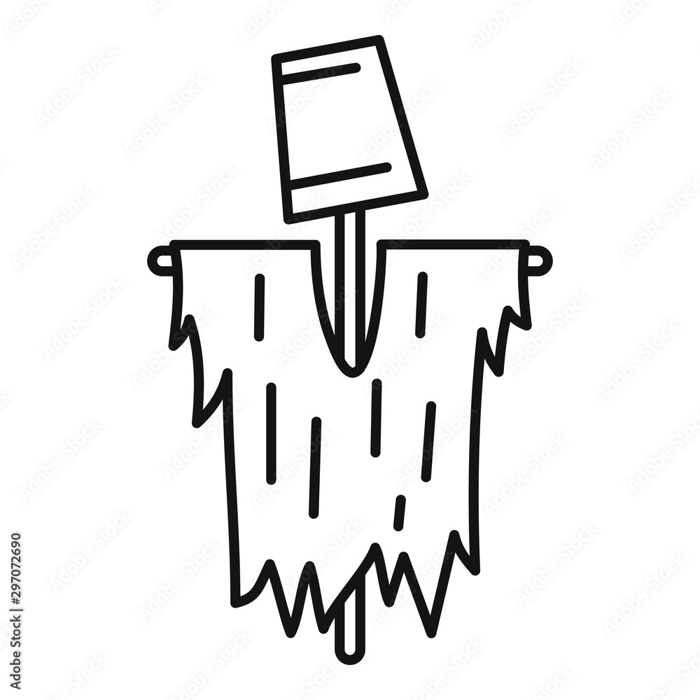Poster scarecrow icon. outline scarecrow vector icon for web design isolated on white background