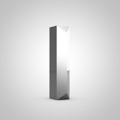 Metal chiseled letter L lowercase