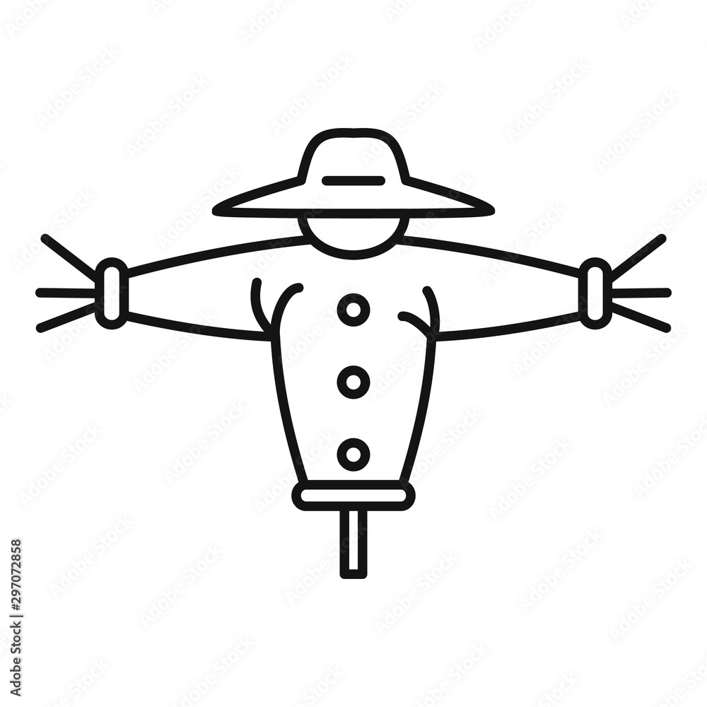 Poster scarecrow hat icon. outline scarecrow hat vector icon for web design isolated on white background