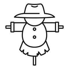 Decoration scarecrow icon. Outline decoration scarecrow vector icon for web design isolated on white background