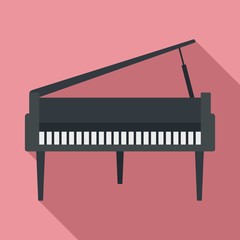 Grand piano icon. Flat illustration of grand piano vector icon for web design