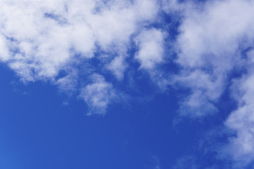 Beauty white cloud and clear blue sky in sunny day texture background