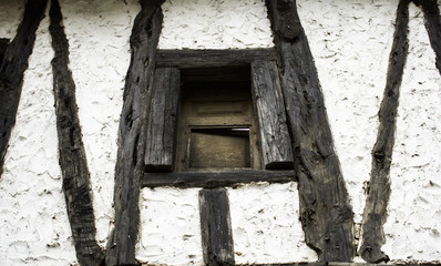 Closed wooden window