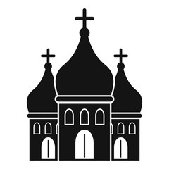 Modern city church icon. Simple illustration of modern city church vector icon for web design isolated on white background