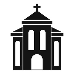 Church building icon. Simple illustration of church building vector icon for web design isolated on white background