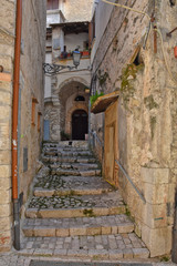 Maranola, Italy, 10/19/2019. Tourist trip in an ancient medieval town