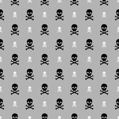 Halloween Seamless pattern with skull